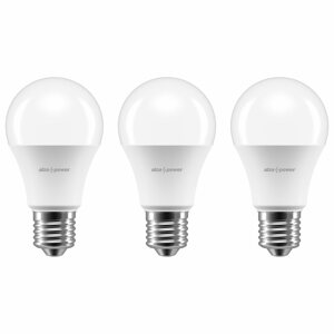 LED izzó AlzaPower LED Essential 10W (75W), 4000K, E27, 3 db-os szett