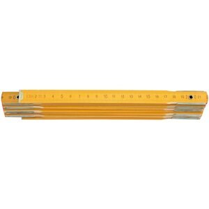 Magasságmérő Vorel összecsukható mérce, 1 m, fa, sárga
