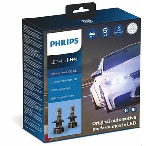 LED autó izzó PHILIPS LED H4 Ultinon Pro9000 HL 2 db