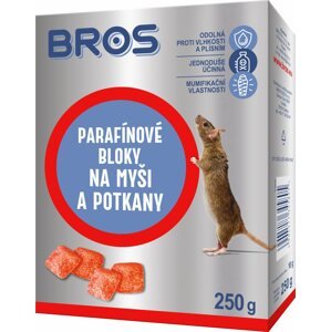 Jed na hlodavce Bros - parafinové bloky na myši, krysy a potkany 250 g