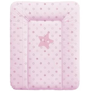 Pelenkázó alátét CEBA BABY Puha komódszőnyeg - Csillagok rózsaszínben
