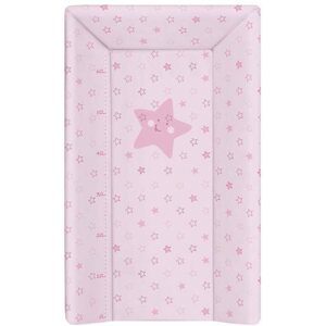 Pelenkázó alátét Ceba Baby Soft pelenkázó alátét 80 cm háromszög alakú - csillagok, rózsaszínű