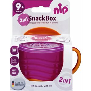 Uzsonnás doboz Nip Snackbox 2-az-1-ben rózsaszín, 250 ml