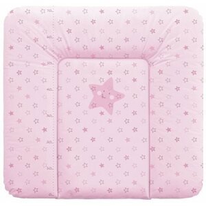 Pelenkázó alátét CEBA Baby Alátét 75 × 72 cm - Csillag, rózsaszín