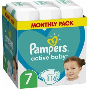 Eldobható pelenka PAMPERS Active Baby 7-es méret, havi csomag 116 db