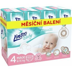 Eldobható pelenka LINTEO Baby Premium MAXI (8-15 kg) 200 db