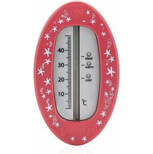 Fürdős hőmérő REER Fürdővíz hőmérő, ovális, piros