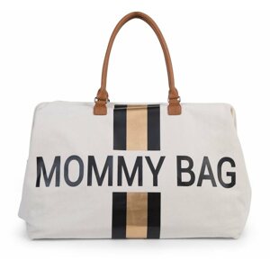 Pelenkázó táska CHILDHOME Mommy Bag Off White / Black Gold