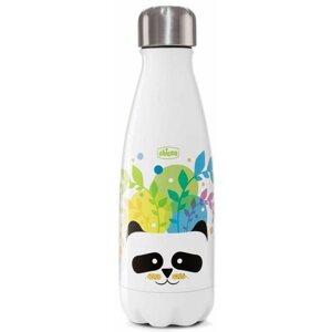 Gyerek kulacs Chicco palack rozsdamentes acél thermo Chicco Drinks Panda, 350 ml
