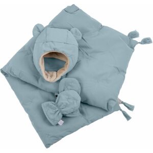 Ruhaneműkészlet 7AM Enfant készlet AIRY BLUE (6-12 hó.) - sapka, kesztyű, takaró