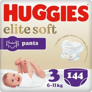 Bugyipelenka HUGGIES Elite Soft Pants 3-as méret (144 db)