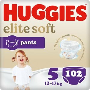 Bugyipelenka HUGGIES Elite Soft Pants 5-ös méret (102 db)