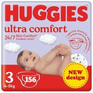 Eldobható pelenka HUGGIES Ultra Comfort Mega 3 (156 db)