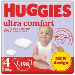 Eldobható pelenka HUGGIES Ultra Comfort Mega 4 (198 db)