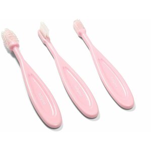 Gyerek fogkefe BabyOno Gyerek fogkefe készlet, 3 db, rózsaszín