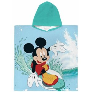 Gyerek fürdőlepedő FARO gyermek strandponcsó Mickey Mouse Surfing Days 60 × 120 cm