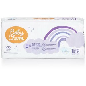 Eldobható pelenka BABY CHARM Super Dry Flex 1-es méret Newborn, 2-5 kg  (50 db)