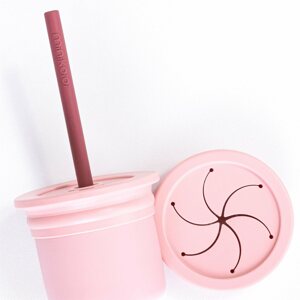 Gyerek étkészlet MINIKOIOI ital + snack, Pink / Rose
