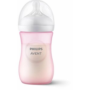 Cumisüveg Philips AVENT Natural Response 260 ml, 1 m+, rózsaszín