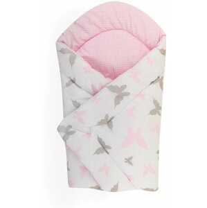 Pólya Bomimi Quick wrap puha fordítható pillangók rózsaszínű
