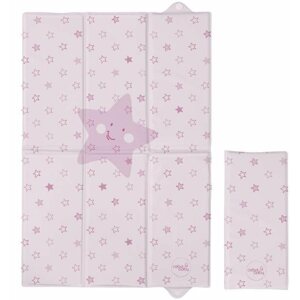 Pelenkázó alátét Ceba Baby Utazó pelenkázó alátét 60×40 cm - Rózsaszín csillagok