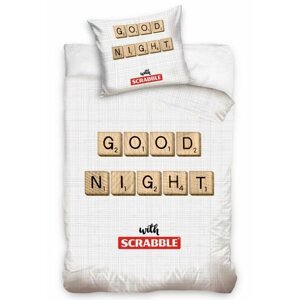 Ágynemű CARBOTEX kétoldalas Scrabble jó éjszakát 140×200 cm