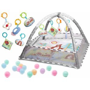 Játszószőnyeg Sun baby játszószőnyeg medence léggömbökkel szürke