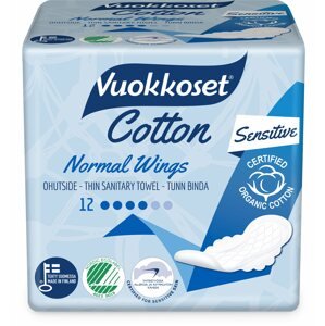 Egészségügyi betét VUOKKOSET Cotton Normal Wings Thin 12 db