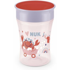 Tanulópohár NUK Magic Cup Bögre fedéllel 230 ml - piros, többféle motívum