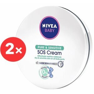 Gyerek testápoló NIVEA Baby Pure&Sensitive SOS Cream 2× 150 ml