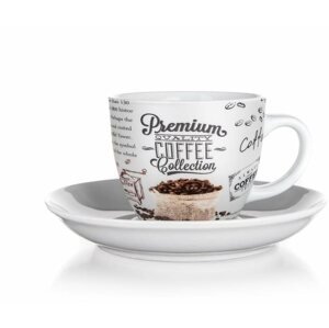 Csésze készlet BANKET PREMIUM COFFEE Csésze és csészealj 190 ml, 6 db-os készlet