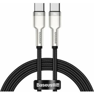 Adatkábel Baseus Cafule Series töltő / adatkábel, USB-C male - USB-C male, fém csatlakozókkal 100 W 1