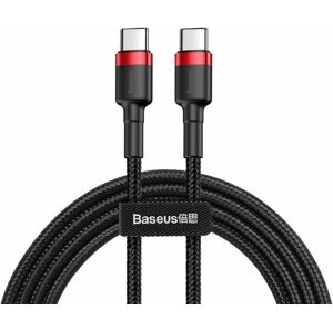 Adatkábel Baseus Cafule Series töltő / adatkábel 2* USB-C PD 2.0 60 W Flash 2 m, piros-fekete