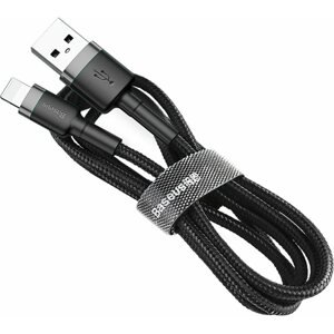Adatkábel Baseus Cafule USB - Lightning Töltő-/adatkábel 2,4 A 0,5 m, szürke-fekete