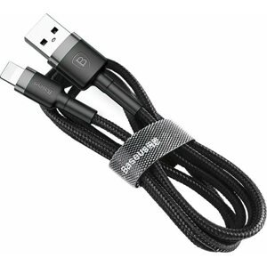 Adatkábel Baseus Cafule USB - Lightning Töltő-/adatkábel 2,4 A 1 m, szürke-fekete