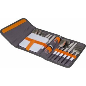 Kemping edény Bo-Camp Cutlery set Picnic 4 persons Pouch Grey