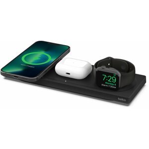 MagSafe vezeték nélküli töltő Belkin BOOST CHARGE PRO MagSafe 3 az 1-ben vezeték nélküli töltő iPhone-hoz/Apple Watch-hoz/AirPods-hoz