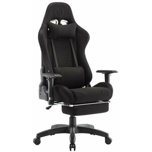 Gamer szék BHM GERMANY Turbo LED, textil, fekete/fekete