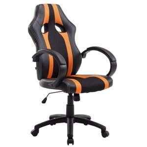 Herní židle BHM Germany Velvet, černá / oranžová