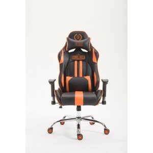 Herní židle BHM Germany Racing Edition, syntetická kůže, oranžová