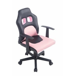 Dětská židle BHM Germany Fun, syntetická kůže, černá / růžová