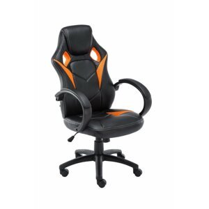 Kancelářská židle BHM Germany Magnus, černá / oranžová