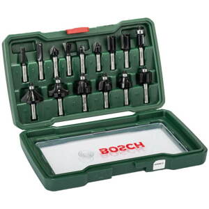 Vágófej készlet Bosch 15 részes marófej készlet (8 mm-es szár)