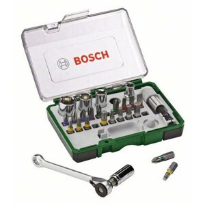 Bitfej készlet Bosch Extra Hard Mini csavarbitkészlet racsnival hobbi használatra, 27 db