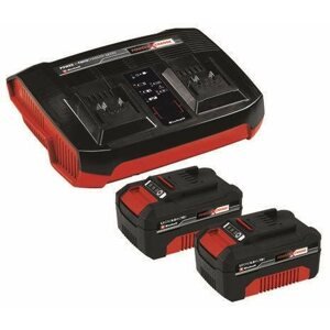 Töltő és pótakkumulátor Einhell Starter Kit 2x 18V 4,0Ah & Twincharger
