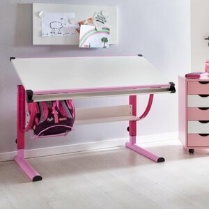 Psací stůl Brüxxi Moa 118 cm, růžový