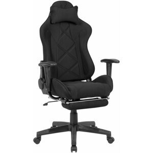 Herní židle Brüxxi Loren, textilní potahovina, černá