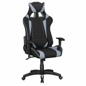 Herní židle Brüxxi Scorel, textilní potahovina, černá/šedá