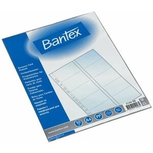 Irattartó fólia Bantex A4/100, névjegykártyákhoz - 10 darabos csomagban