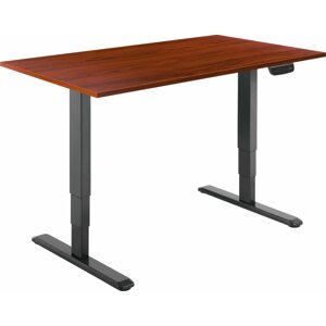 Állítható magasságú asztal AlzaErgo Table ET1 NewGen fekete + TTE-03 160x80 cm barna asztallappal